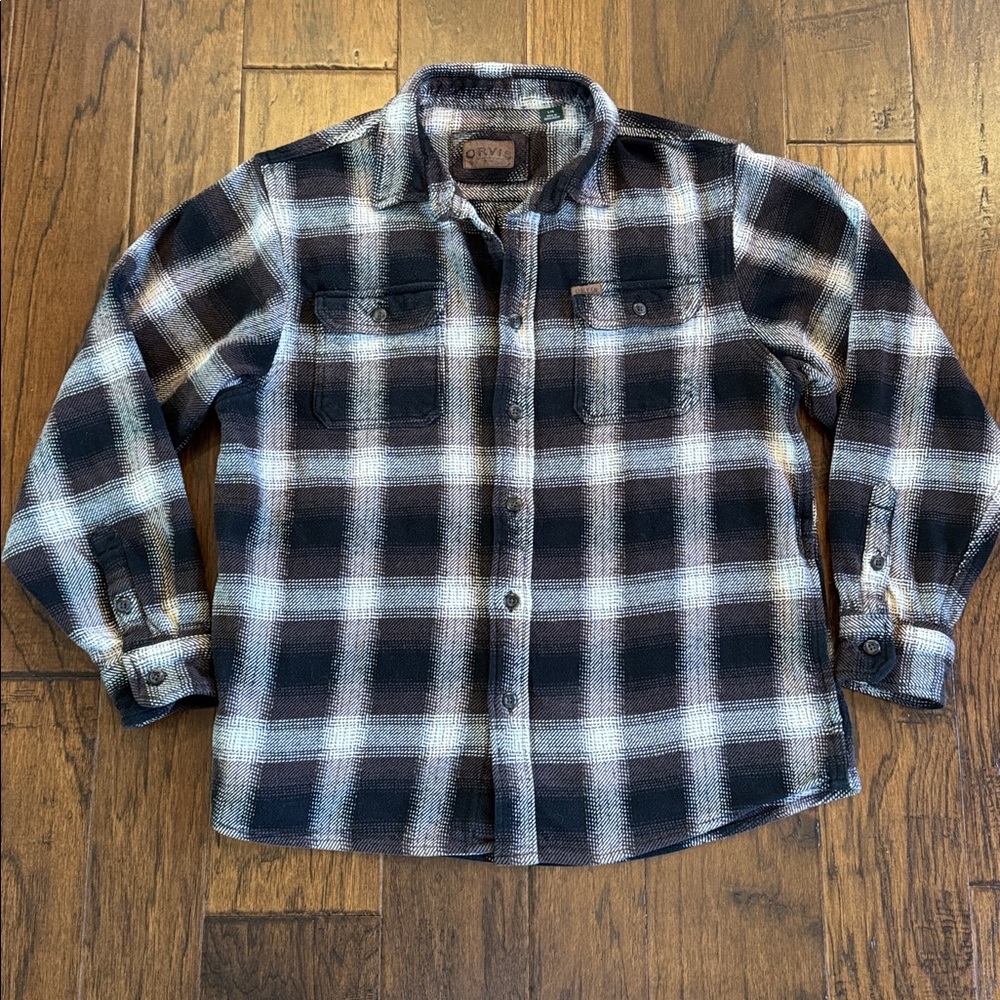 Orvis Heavyweight Flannel Shirt sz L